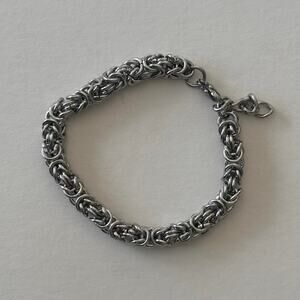 Vintage Unique Interlinked Stainless Steel Chain Bracelet